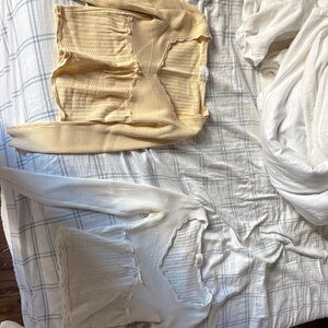 Wilfred Cream Ribbed Knit Cardigan